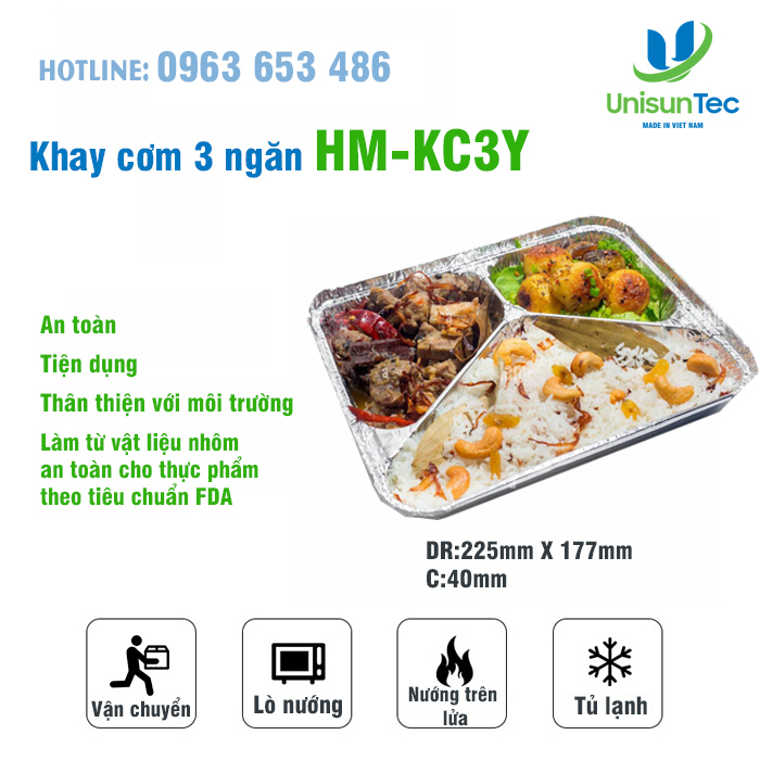 Khay hộp nhôm đựng thực phẩm